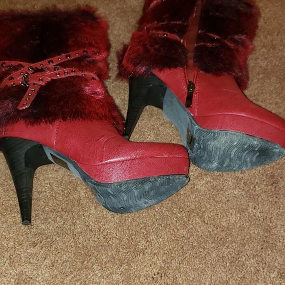 Mid calf fur boots - Picture 3 of 4